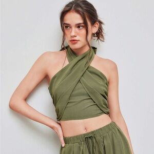Cider Cross Halter Top